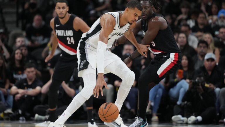 Will Victor Wembanyama play in San Antonio Spurs vs Portland Path Blazers in NBA playoffs?